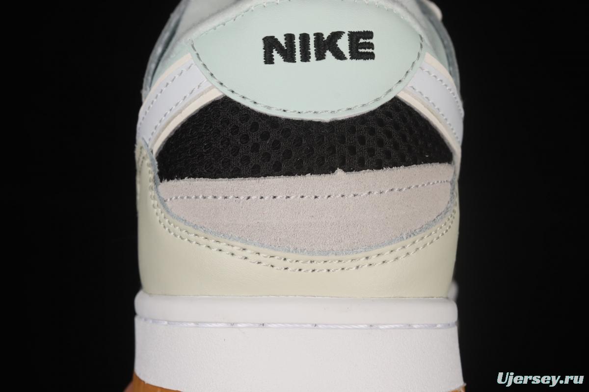 NIKE DUNK Svrap light blue sea glass stitching low upper skateboard shoes DB0500-100