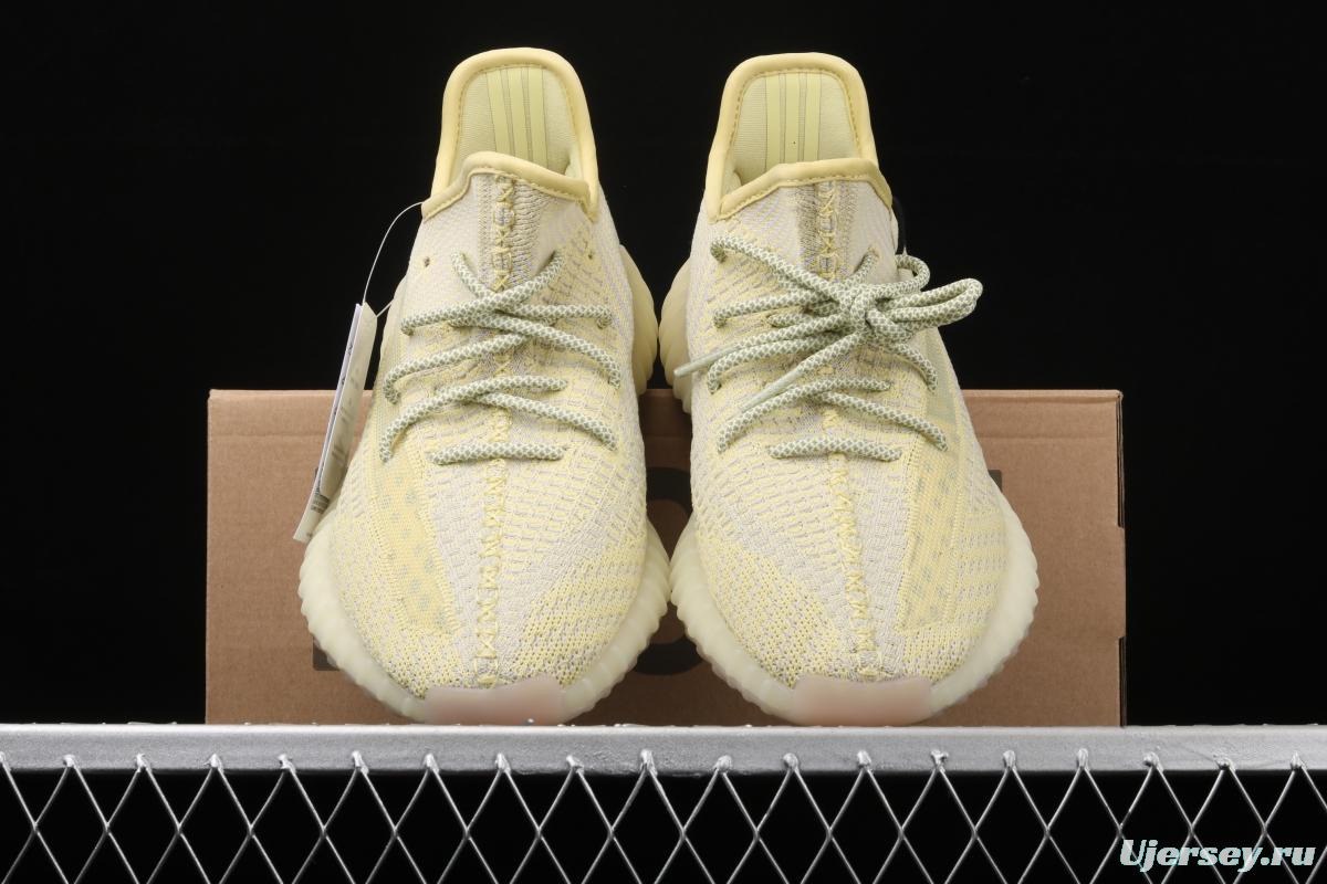 Adidas Yeezy 350 Boost V2 FV3250 Darth Coconut 350 second generation hollowed-out lemon yellow angel color BASF Boost original