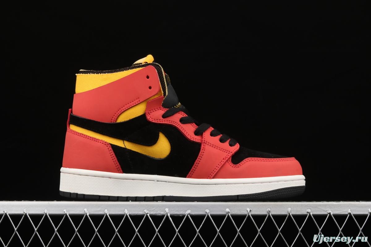 Air Jordan 1 Zoom CMFT AJ Black, Red, Yellow, CT0978-006