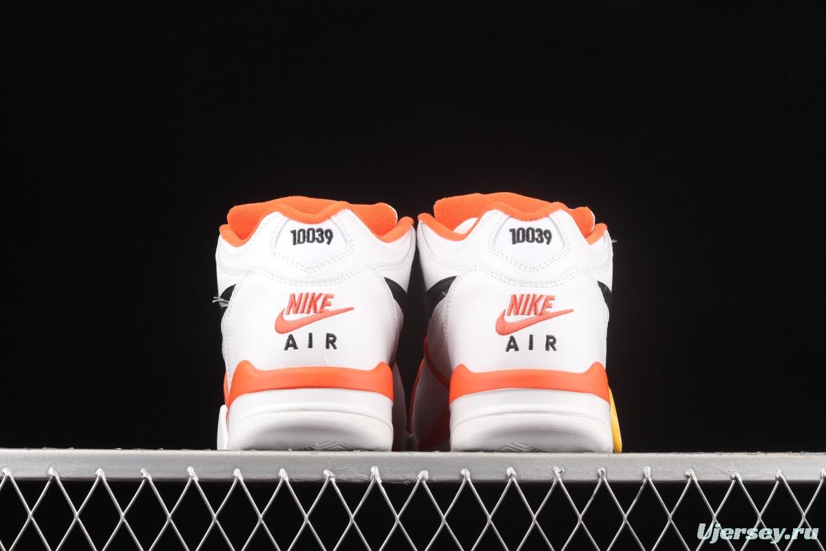 NIKE Air Flight 89 white orange color cushion basketball shoes CZ6097-100