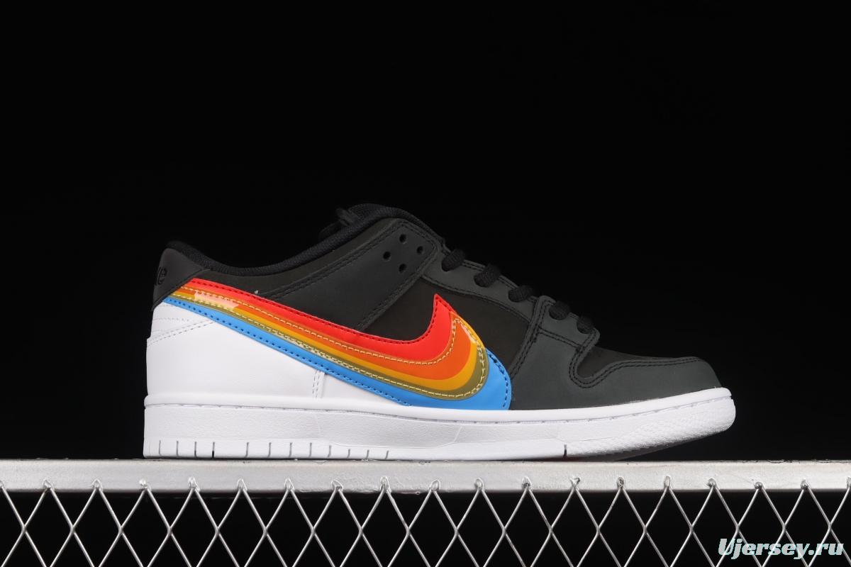 Polaroid x NIKE SB DUNK Low Black Rainbow Polaroid Joint SB Retro Casual Sneakers DH7722-001