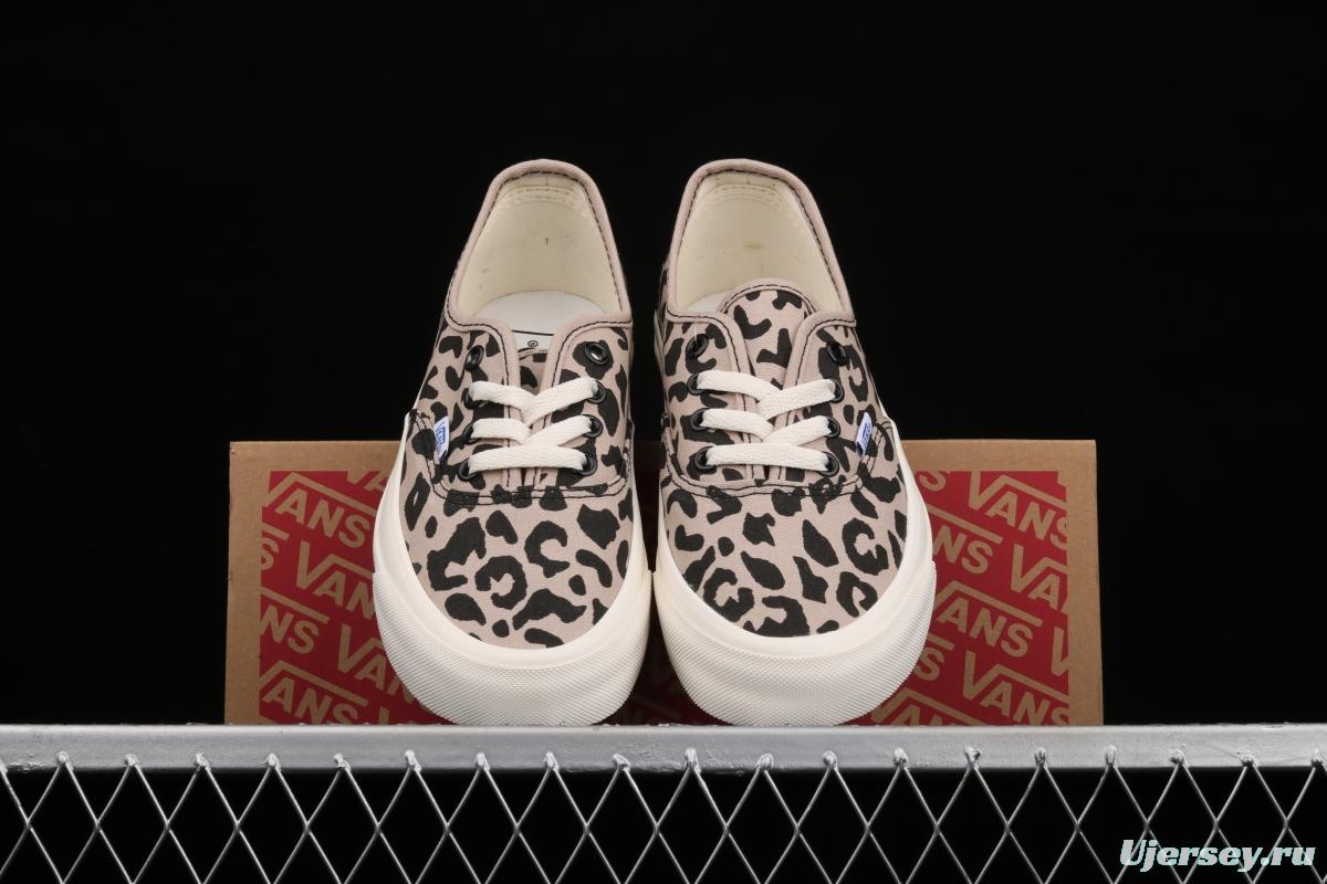 Vans Vault OG Authentic LX gray leopard print high-end branch line vulcanized canvas low-top casual board shoes VN0A38YYB89