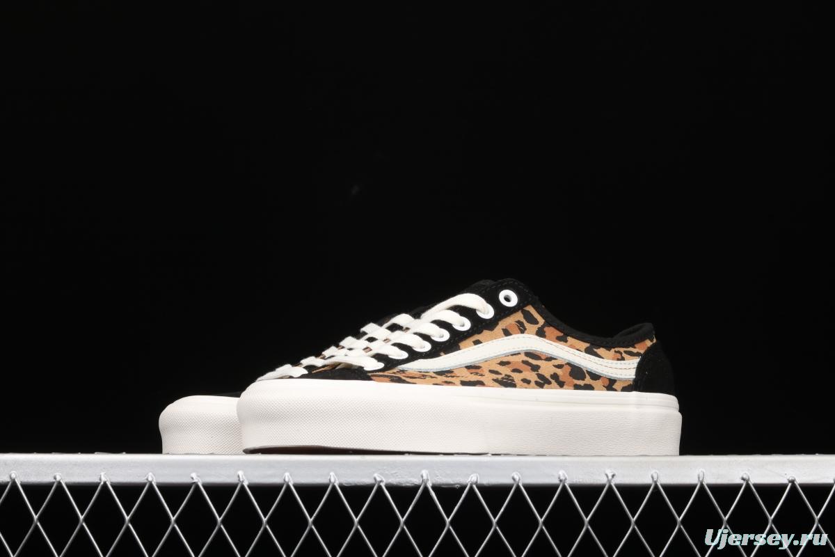 Vans Style 36 Decon Sf Vance leopard print spliced fur retro low upper shoes VN0A3MVL4Y5