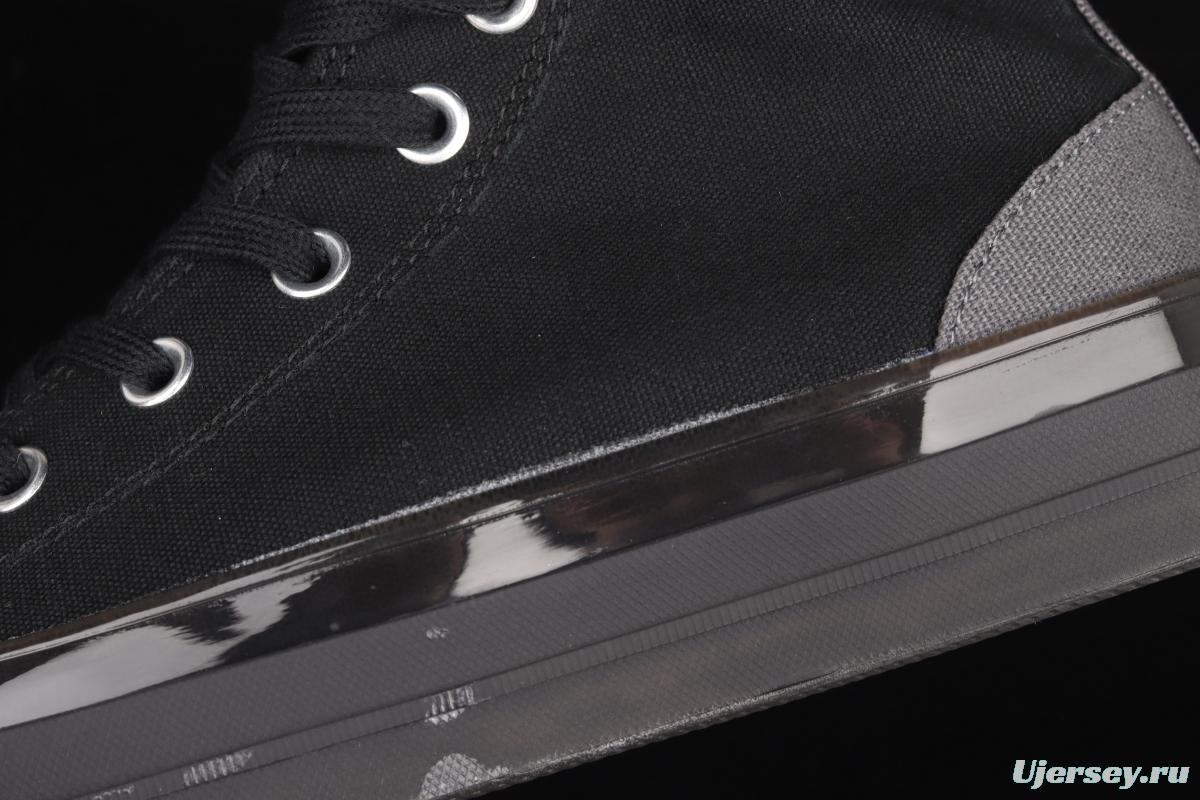 Converse Chuck Taylor All Star CX neutral crystal jelly soles all black canvas high upper shoes 172470C