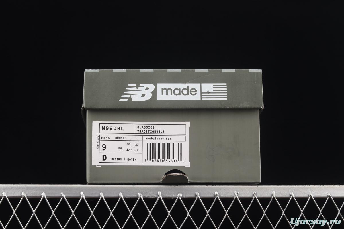 New Balance NB990 series of high-end American retro leisure running shoes M990HL