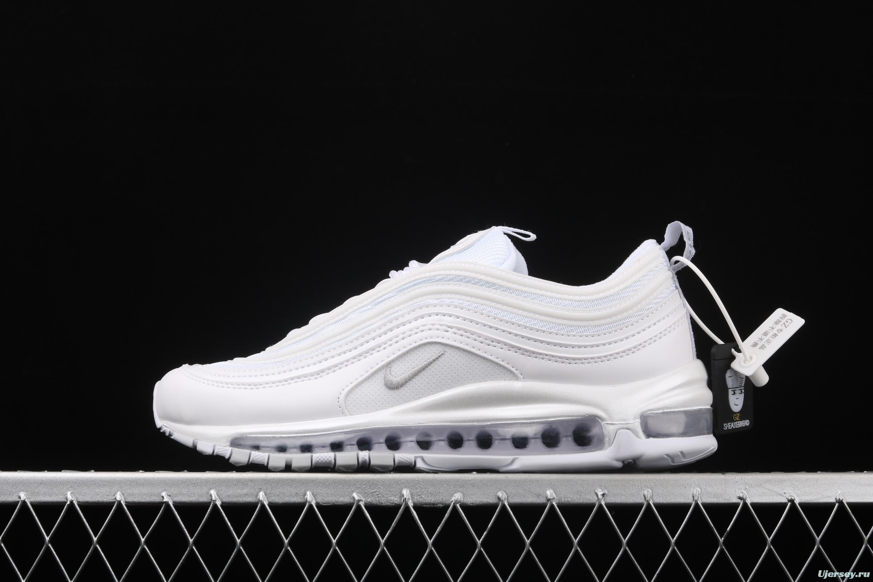 NIKE Air Max 973M reflective all-white bullet air cushion running shoes 921733-100