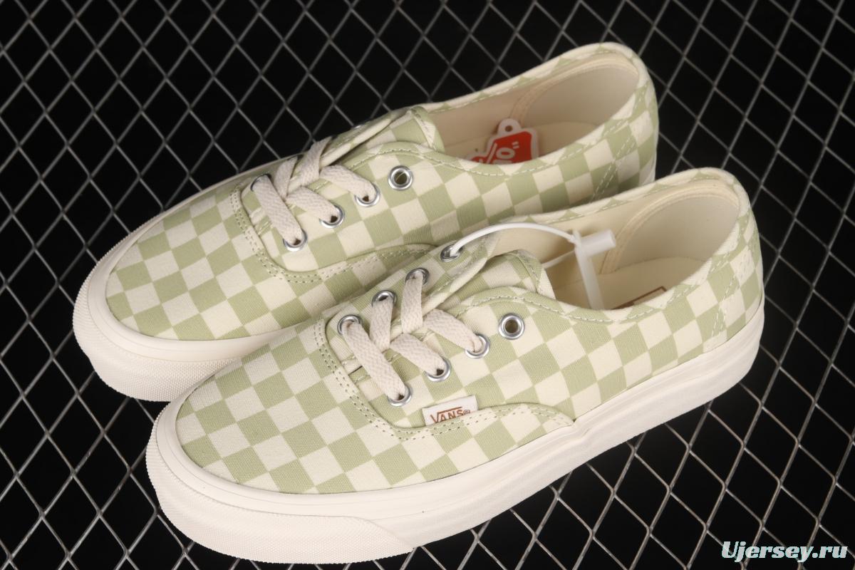 Vans Authentic Anaheim series classic green and white checkered low-top casual board shoes VN0A5HZS9F0