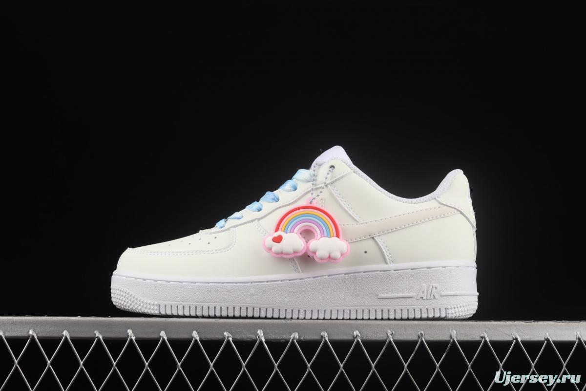 NIKE Air Force 11607 Lx Fine Day clear Sky Blue Ultraviolet Heat Inductive low-top Leisure Board shoes DA8301-111,