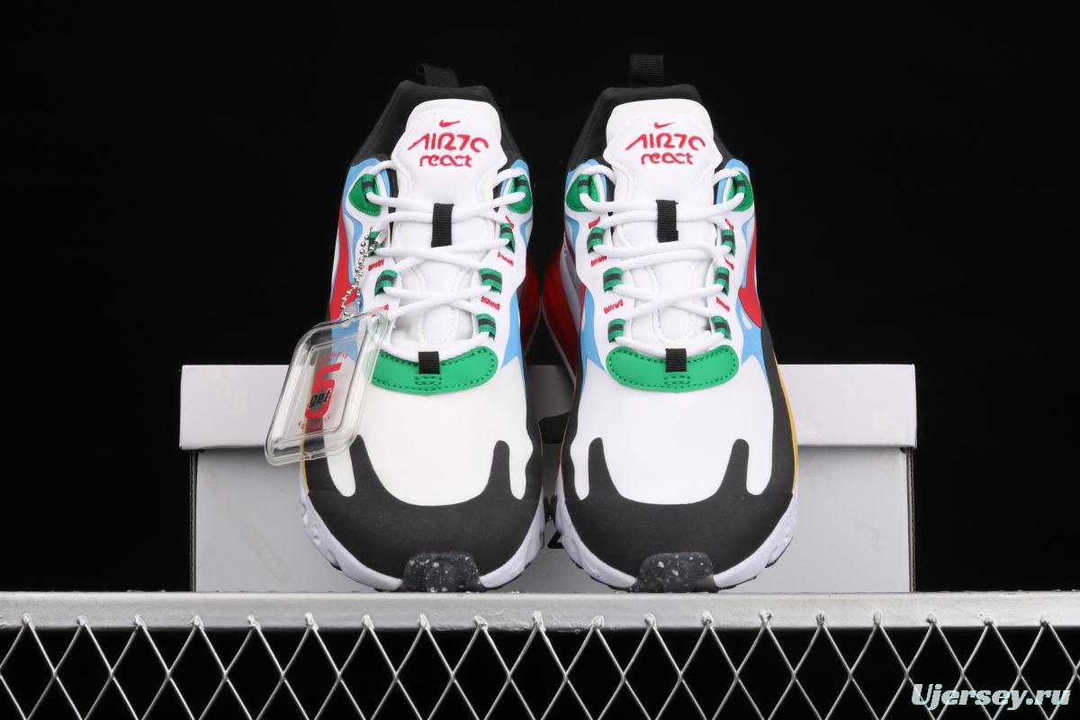 NIKE Air Max 270React new high-frequency mesh hollowing out function half-palm air cushion running shoes DA2610-161,