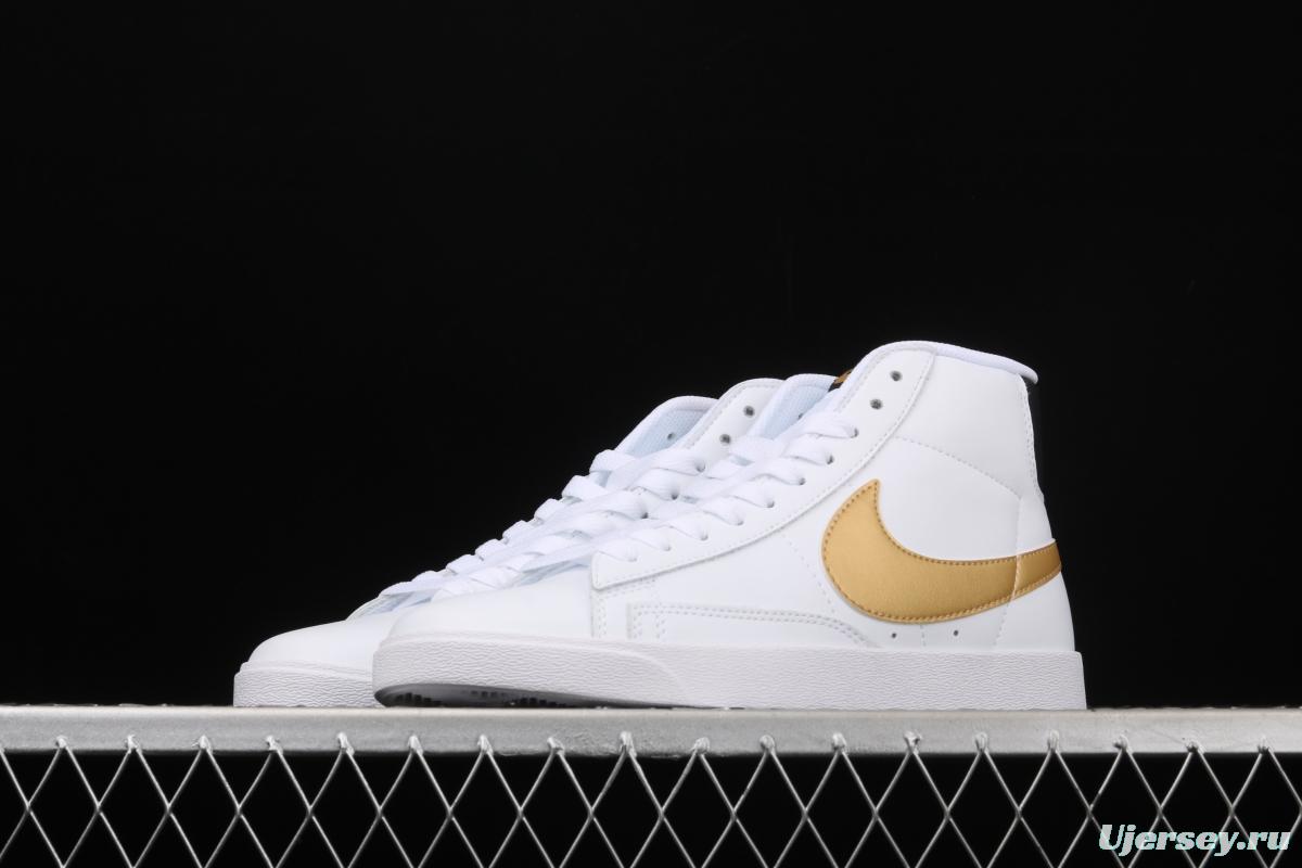 NIKE Blazer Mid Retro Trail Blazers Leather High-top Leisure Sports Board shoes AV9375-107