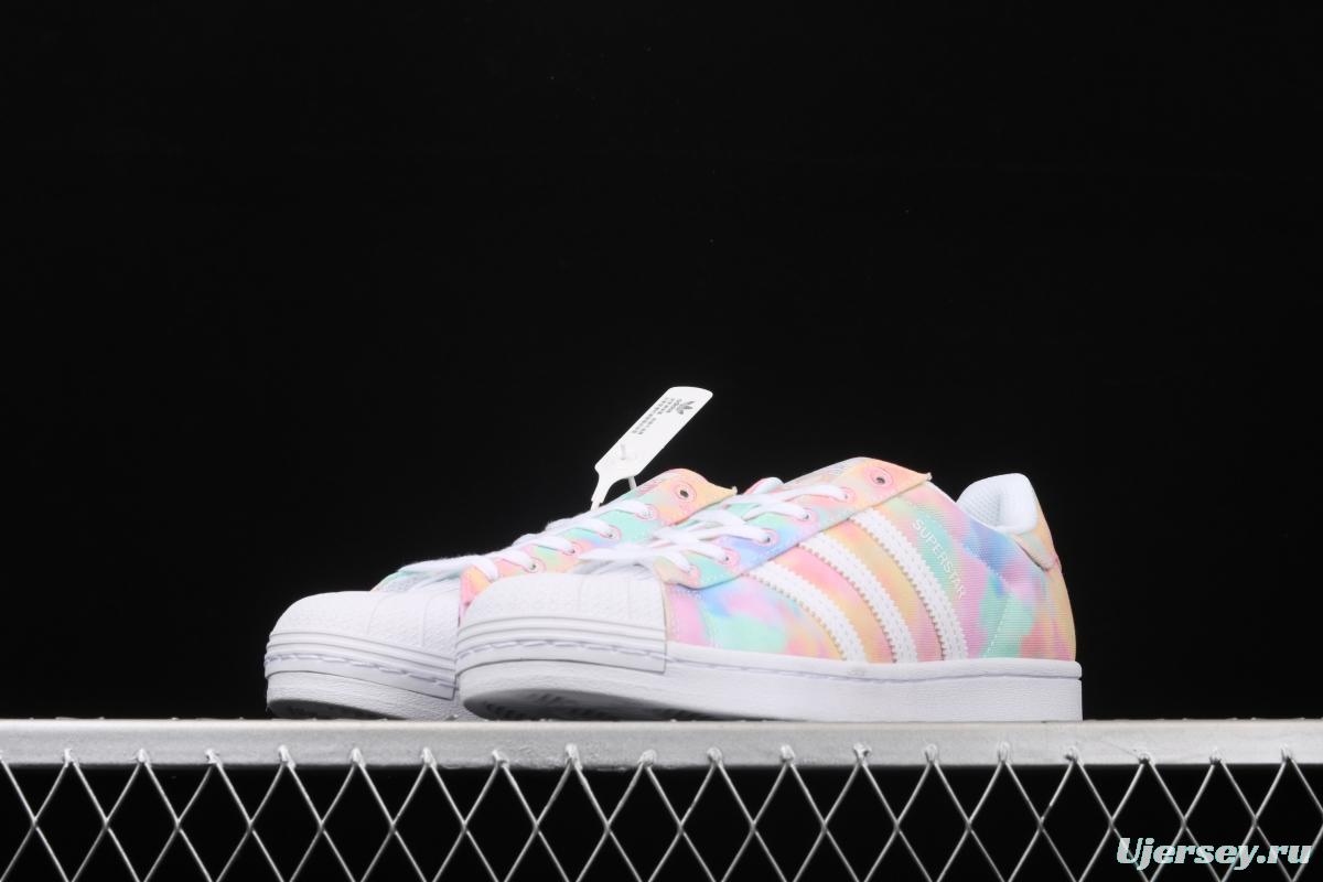 Adidas Superstar Originals Superstar FY1268 Rainbow 3D painted Shell head Classic Leisure Sports Board shoes