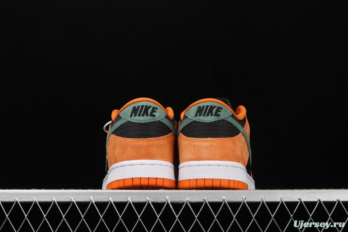 NIKE SB DUNK Low SP Ceramic dunk series carrot yellow and black low-side leisure sports skateboard shoes DA1469-001