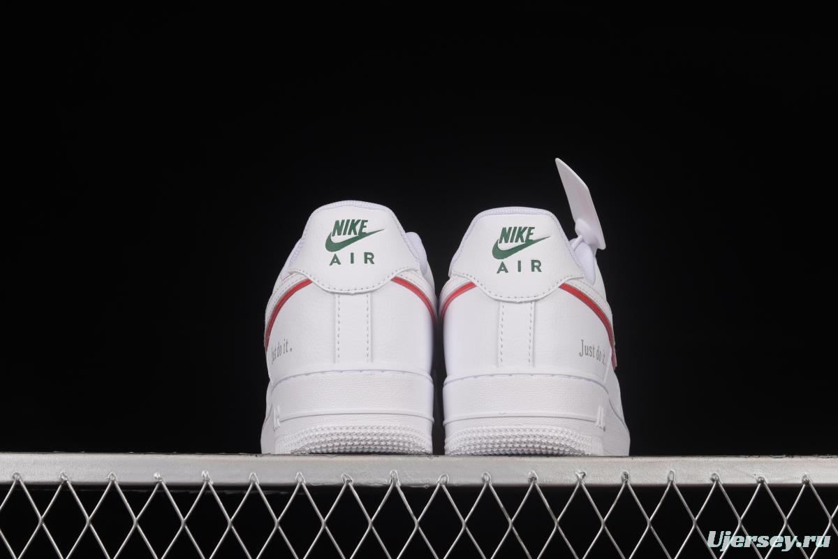 NIKE Air Force 1'07 Low White Red Low Top Sports Casual Sneakers DQ0791-100
