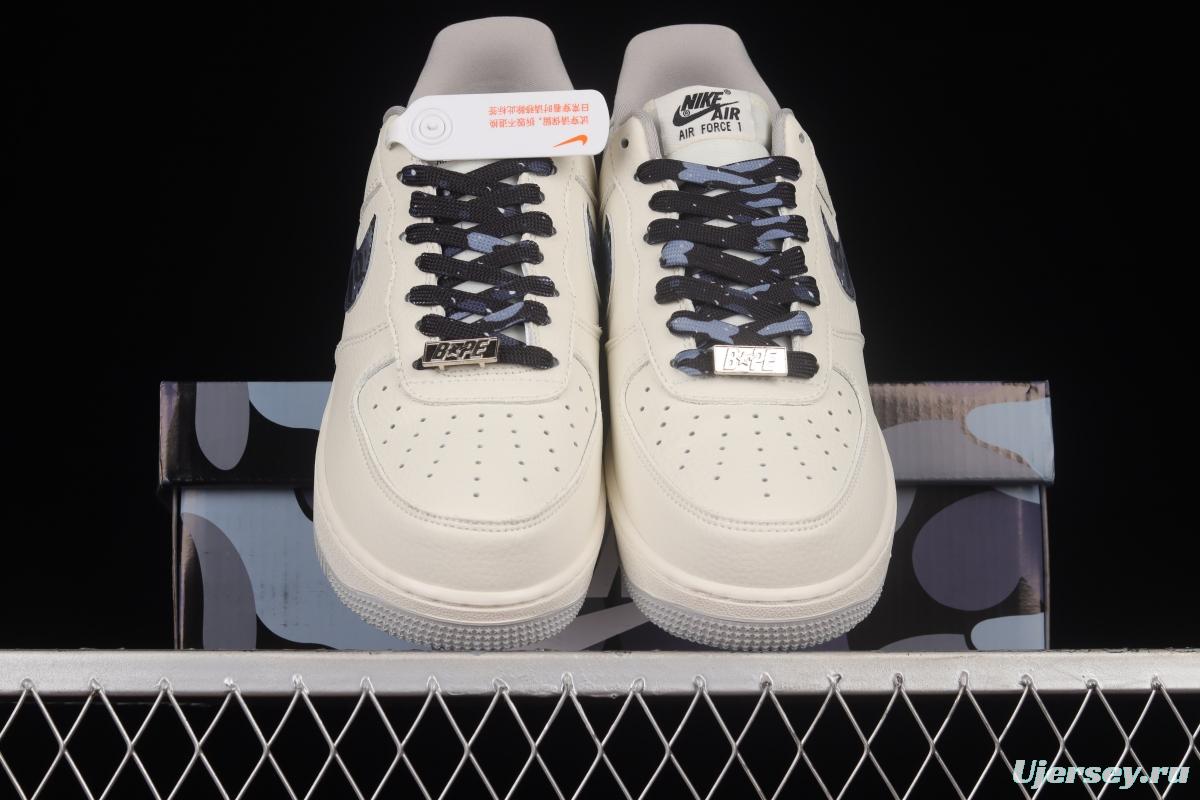 Bape x NIKE Air Force 1'07 Low ape head low-top casual sneakers AA1356-115