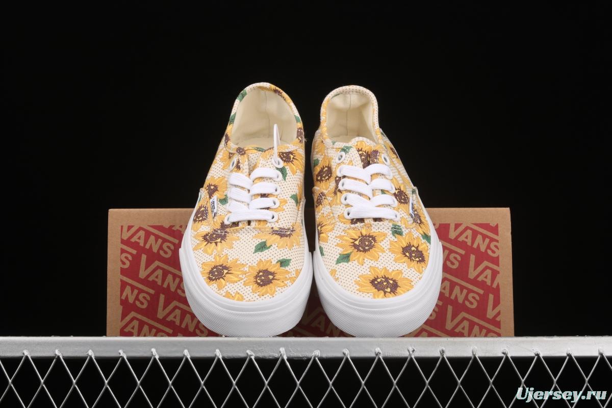 Vans Authentic Vance limited edition daisies printed low-top skateboard shoes VN0A5HYP6SR