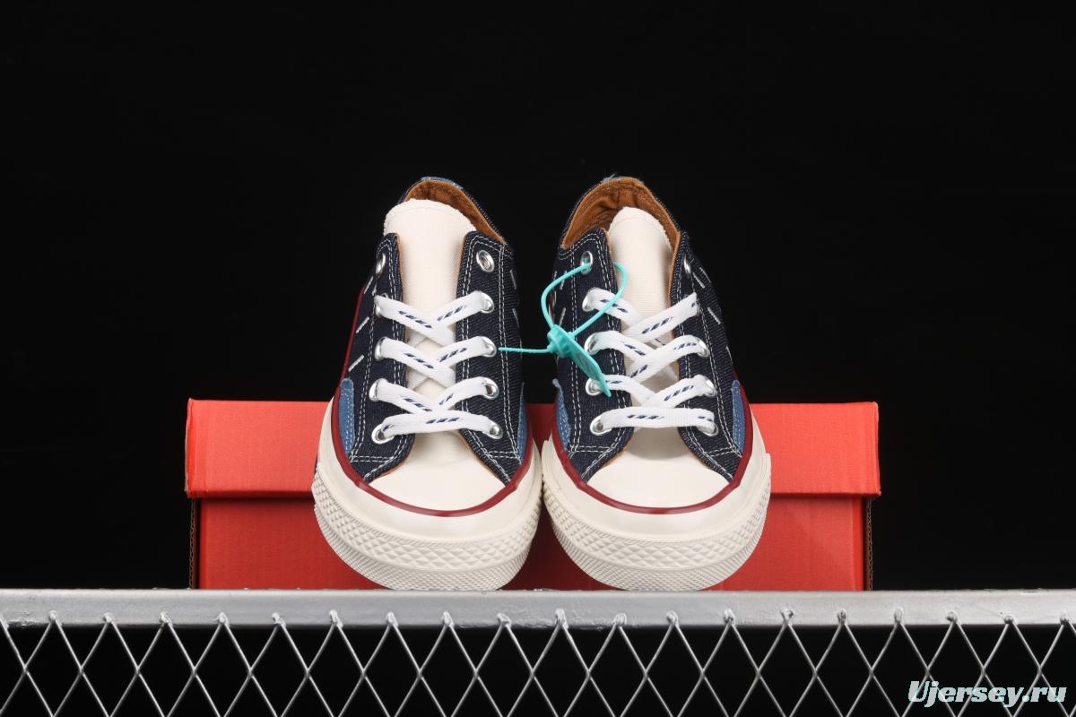 Converse Chuck 70s denim electric embroidered low-top casual board shoes 171065C