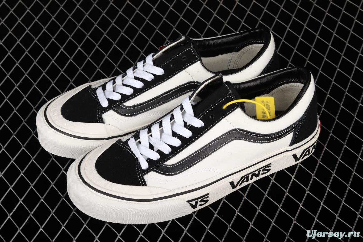 Vans Style 36 new half-crescent black and white side LOGO printed low-top casual board shoes VN0A3ZCJ9IG