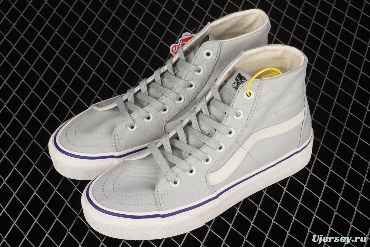 Vans Sk8-Hi Tapered light gray silver ultra-thin canvas high-top casual board shoes VN0A4U164U4