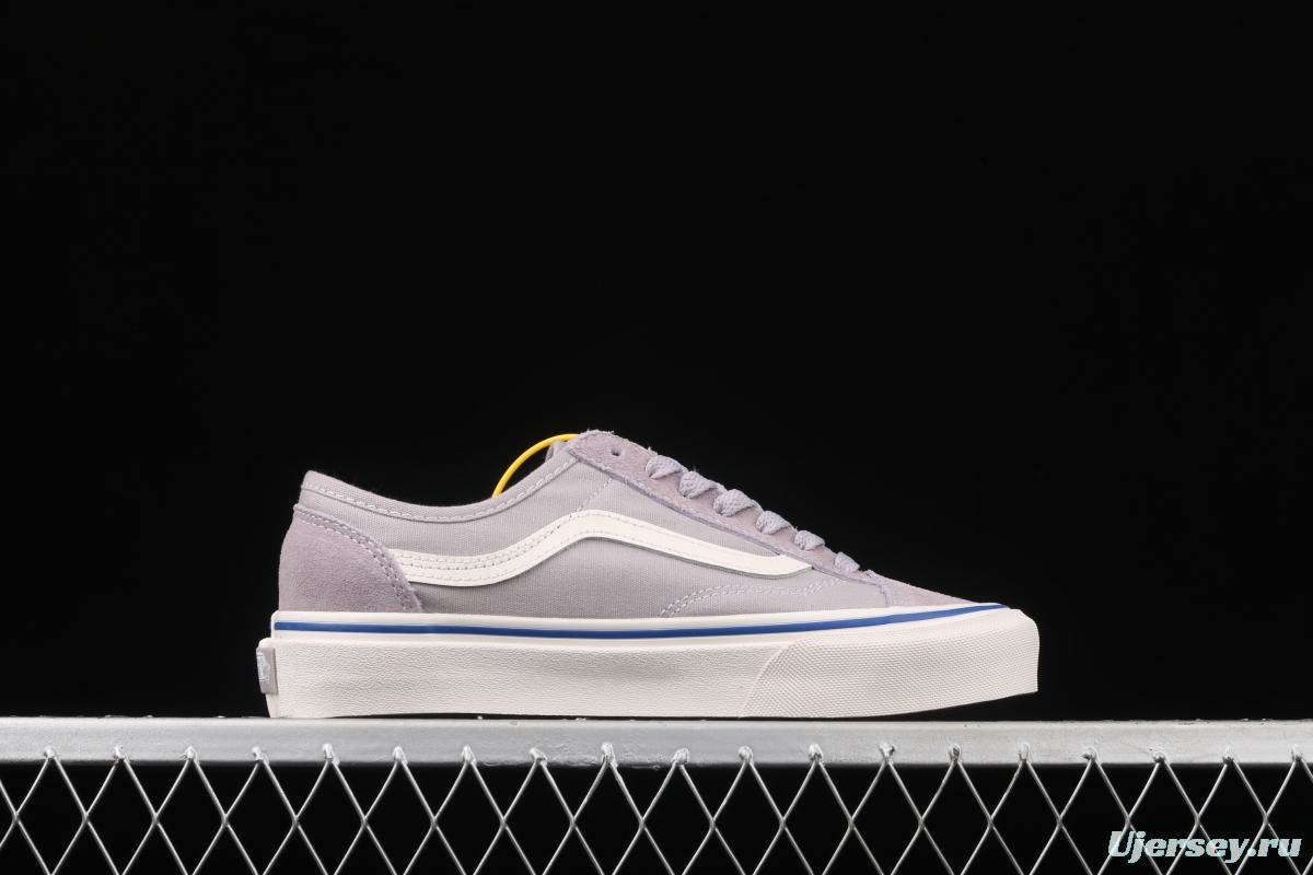 Vans Old Skool taro purple side stripes low-edge light canvas shoes VN0A54F44U1