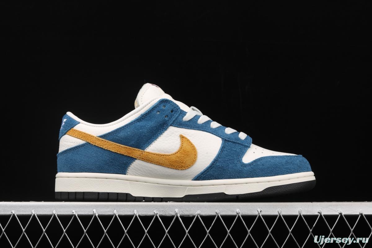 Kasina x NIKE SB DUNK Low co-signed blue and yellow retro low-top leisure sports skateboard shoes CZ6501-100