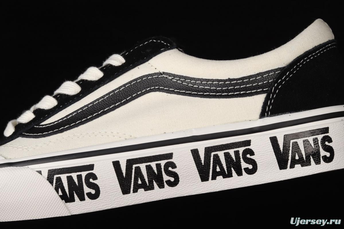 Vans Style 36 new half-crescent black and white side LOGO printed low-top casual board shoes VN0A3ZCJ9IG