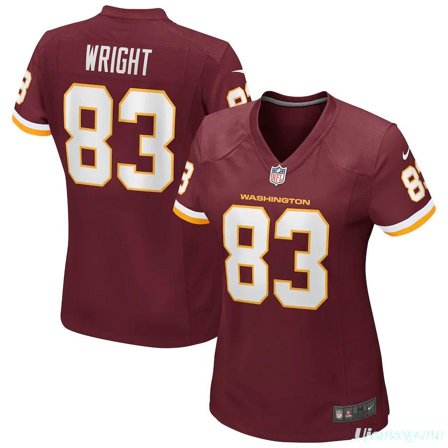 Women's Isaiah Wright Burgundy Player Limited Team Jersey