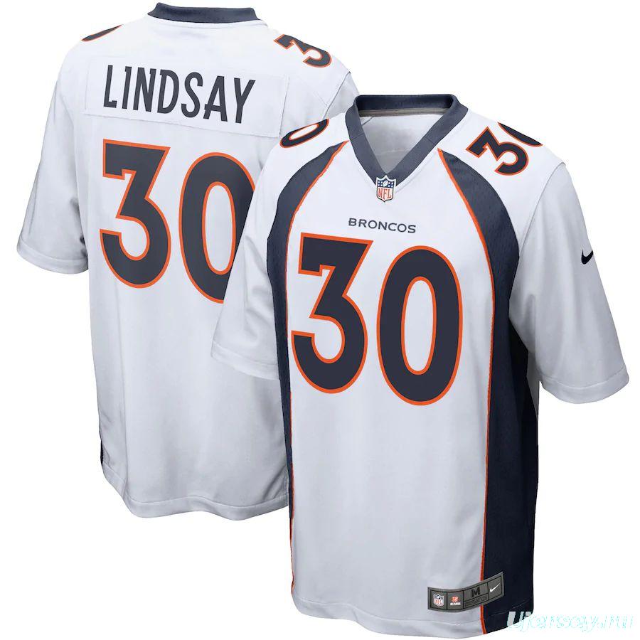 Men's Phillip Lindsay White Player Limited Team Jersey