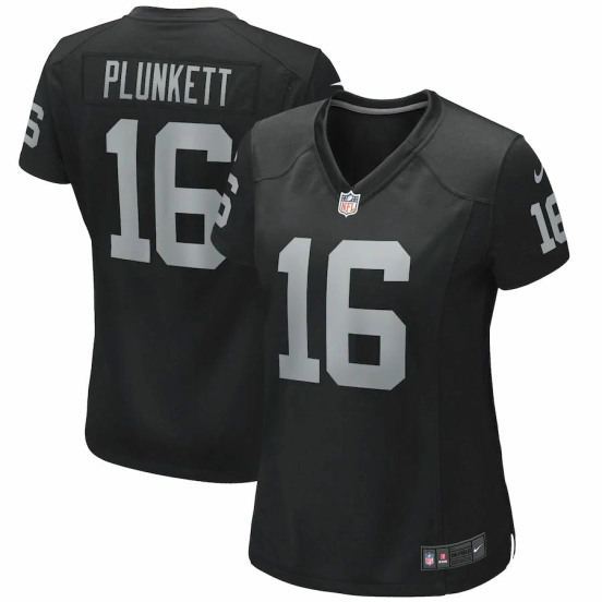 Women's Jim Plunkett Black Retired Player Limited Team Jersey