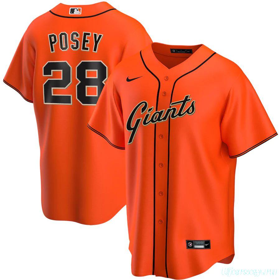 Youth Buster Posey Orange Alternate 2020 Player Team Jersey