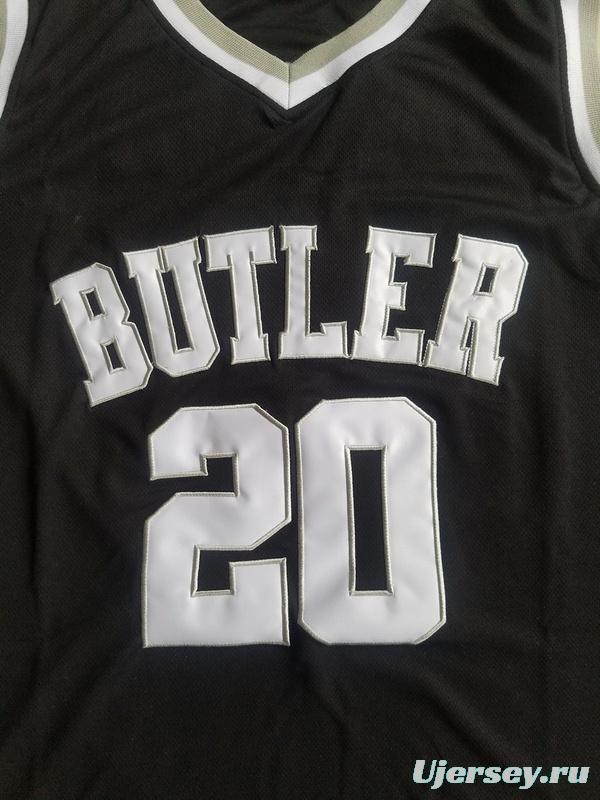 Gordon Hayward 20 Butler College Black Basketball Jersey