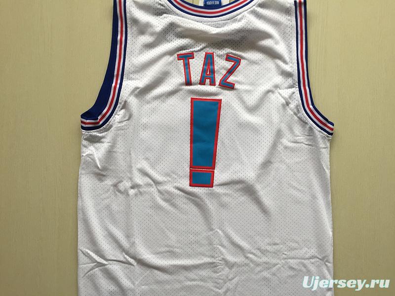 TAZ ！Movie Edition White Basketball Jersey