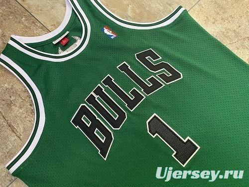 Men's Derrick Rose Green Retro Classic Team Jersey