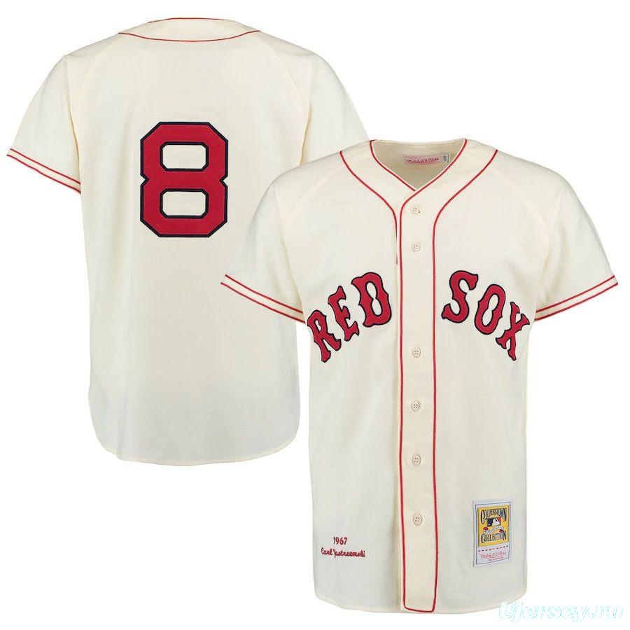 Men's Carl Yastrzemski Cream Throwback Jersey