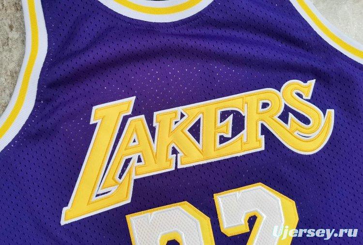 Men's Earvin Johnson Purple Retro Classic Team Jersey