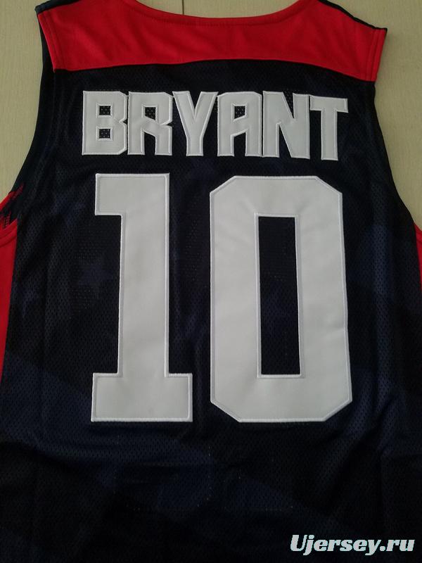 Kobe Bryant 10 Dark Blue USA Basketball Jersey