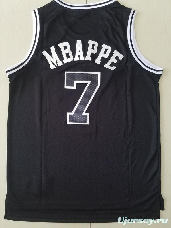 PSG Kylian Mbappé Black Basketball Jerseys