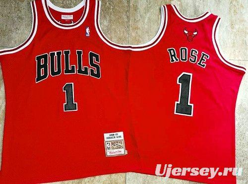 Men's Derrick Rose Red Retro Classic Team Jersey