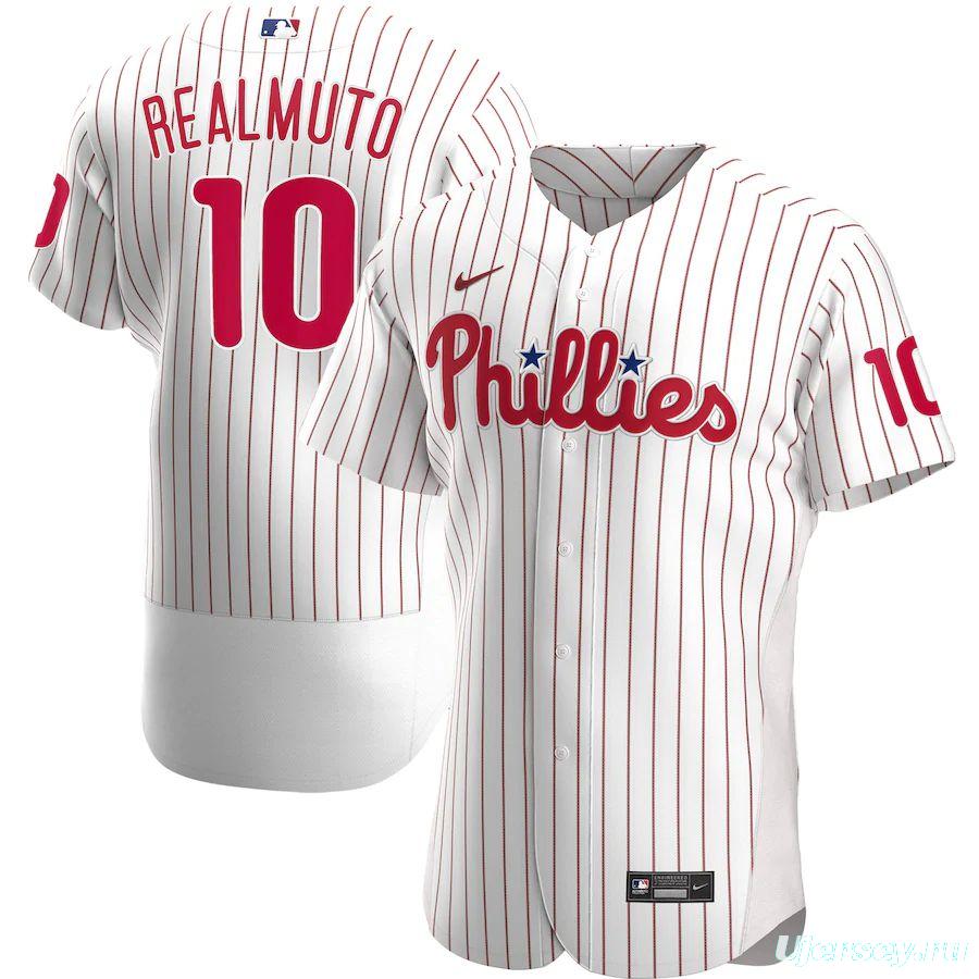 Men's JT Realmuto White Home 2020 Authentic Player Team Jersey