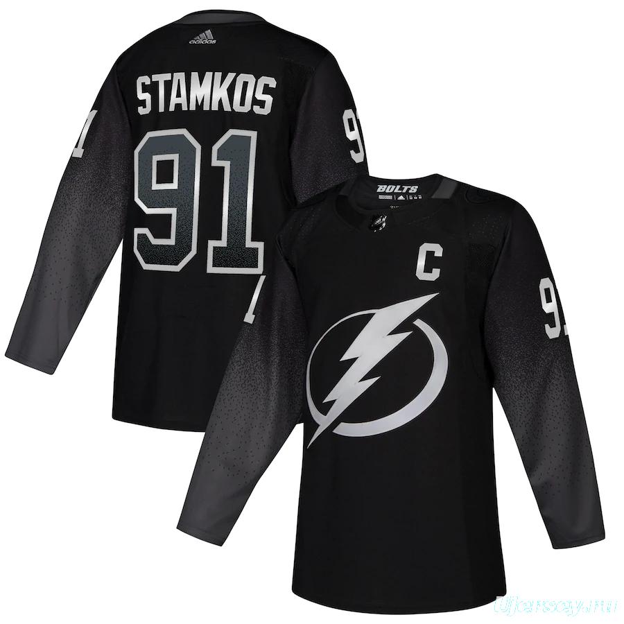 Men's Steven Stamkos Black Alternate Player Team Jersey