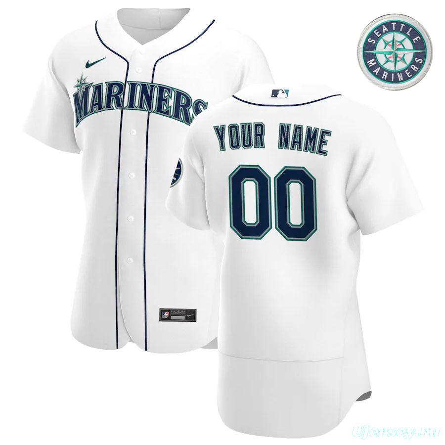 Men's White 2020 Home Authentic Custom Team Jersey