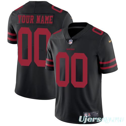 Men's Black Alternate Custom Limited Team Jersey