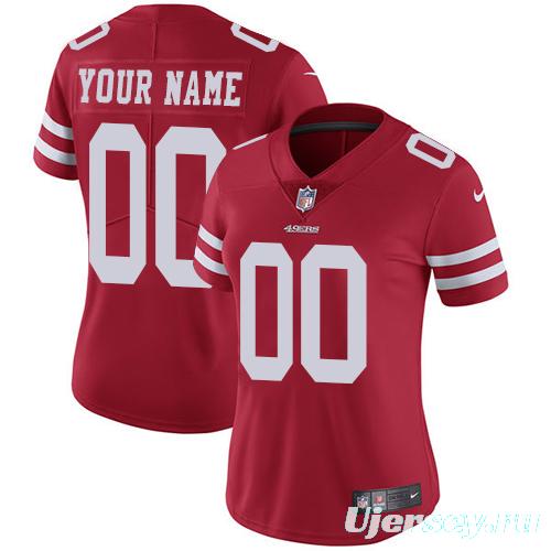 Women's Red Custom Game Team Jersey