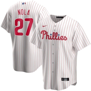 Men's Aaron Nola White Home 2020 Player Team Jersey