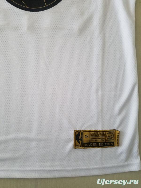 Kobe Bryant 24 White Golden Edition Jersey