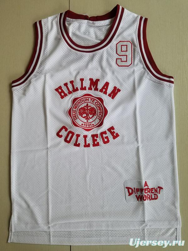Dwayne Wayne 9 Hillman College Theater White Basketball Jersey A Different World