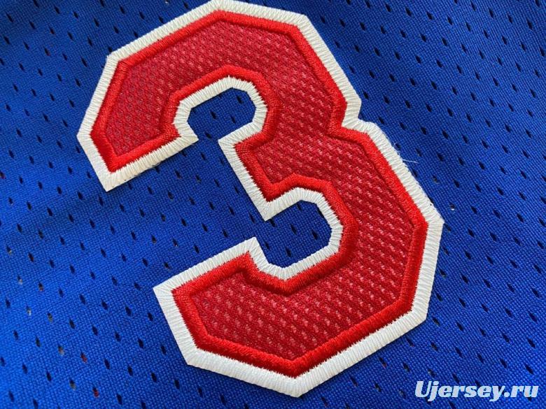Men's Allen Iverson Blue Retro Classic Team Jersey