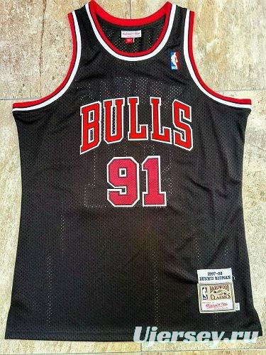 Men's Dennis Rodman Black Retro Classic Team Jersey