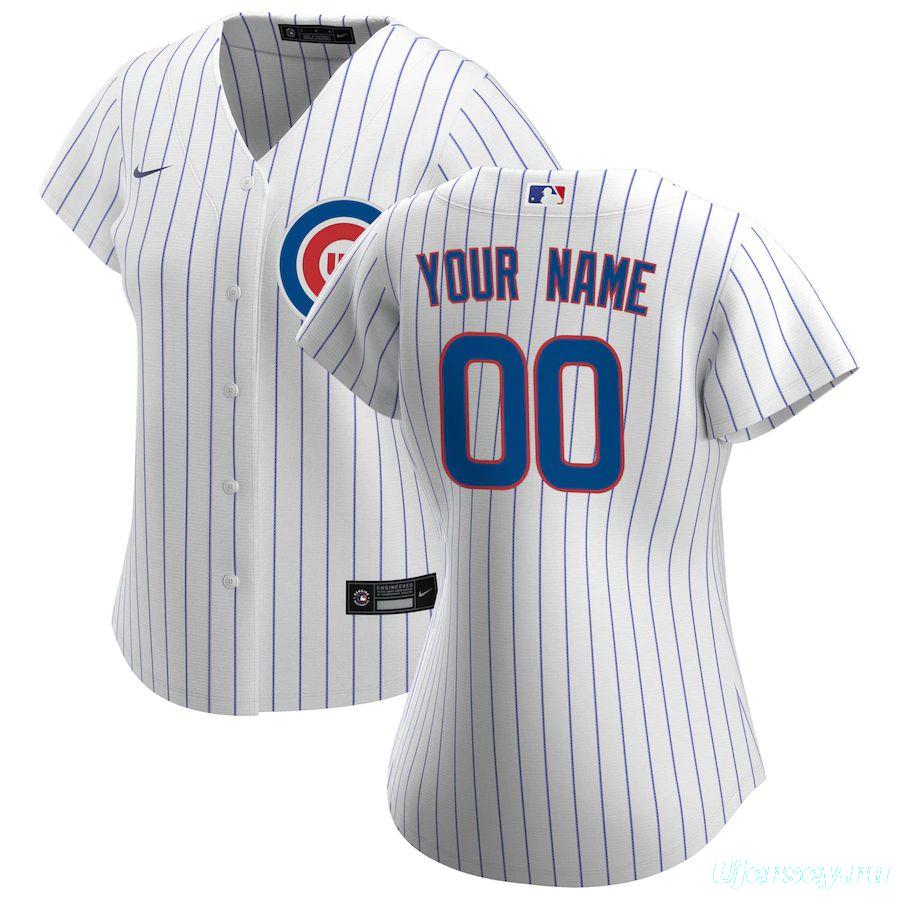 Women's White&amp;Royal 2020 Home Custom Team Jersey
