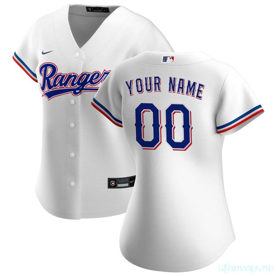 Women's White 2020 Home Custom Team Jersey