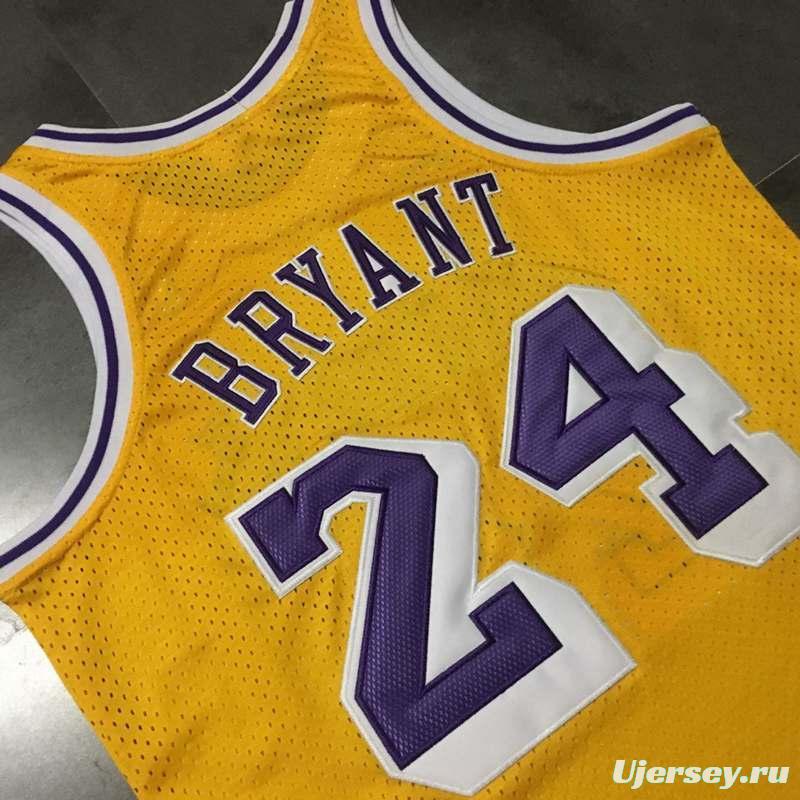 Men's Kobe Bryant Yellow Retro Classic Team Jersey